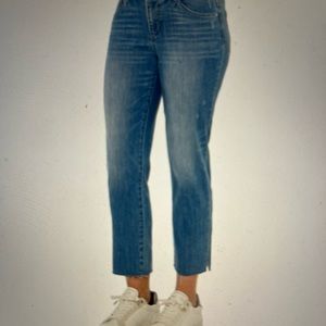 Democracy "Ab" solution High Rise Vintage Skinny Raw Hem Jean NWT Size 12